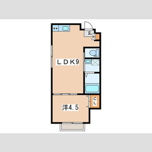 1LDK 間取り図