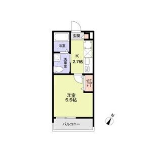 1K 間取り図