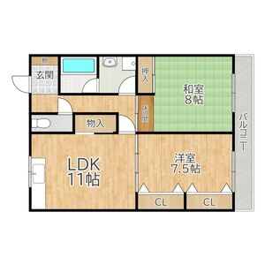 2LDK 間取り図