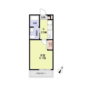 1K 間取り図