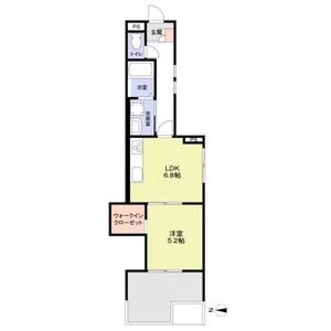 1DK 間取り図