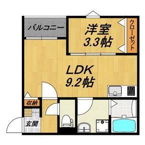 1LDK 間取り図