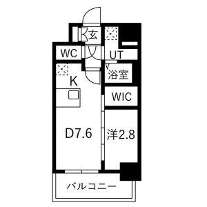 1DK 間取り図