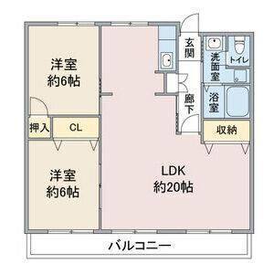 2LDK 間取り図