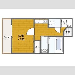 1K 間取り図
