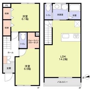 2LDK 間取り図