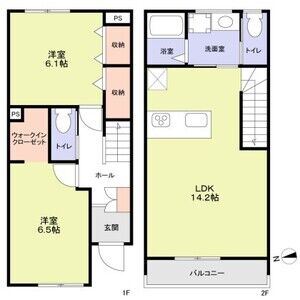 2LDK 間取り図