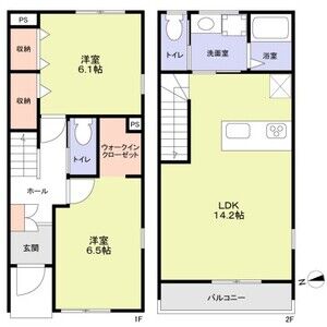 2LDK 間取り図