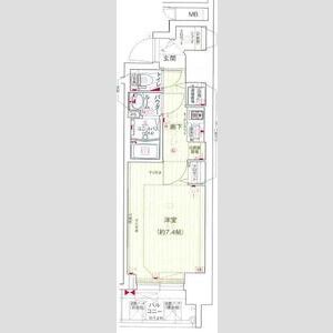 1K 間取り図