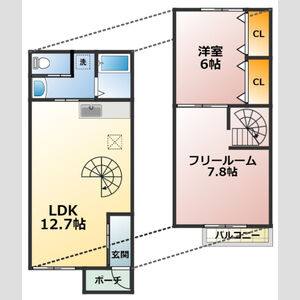 2LDK 間取り図