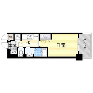1K 間取り図