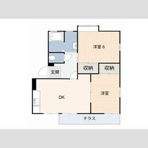 2DK 間取り図