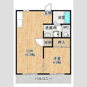 1LDK 間取り図