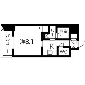 1K 間取り図