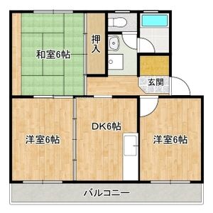 3DK 間取り図