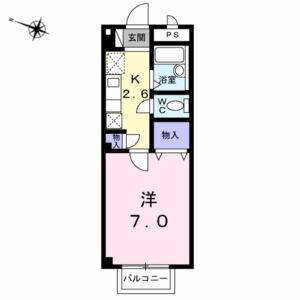1K 間取り図