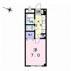 1K 間取り図