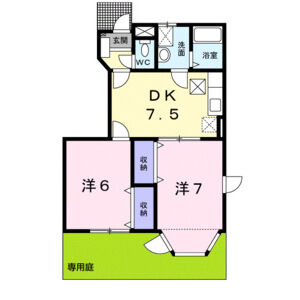 2DK 間取り図
