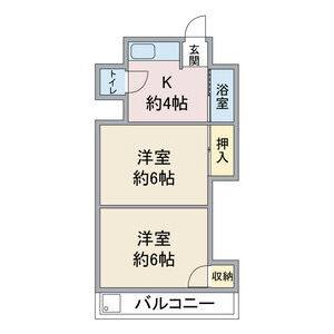 2DK 間取り図