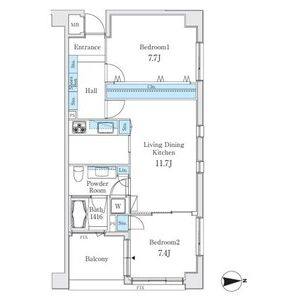 2LDK 間取り図