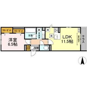 1LDK 間取り図