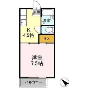 1K 間取り図