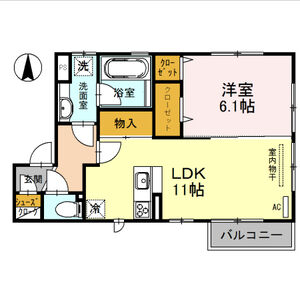 1LDK 間取り図