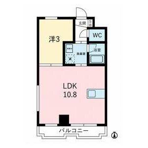 1LDK 間取り図