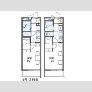 1K 間取り図