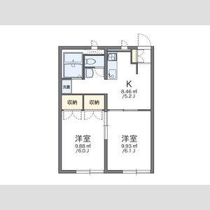 2DK 間取り図