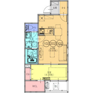 1LDK 間取り図