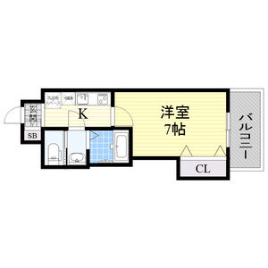 1K 間取り図