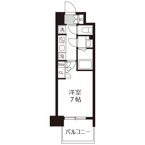 1K 間取り図
