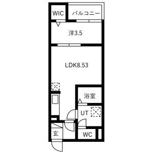 1LDK 間取り図