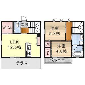 2LDK 間取り図