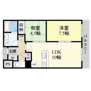 2LDK 間取り図