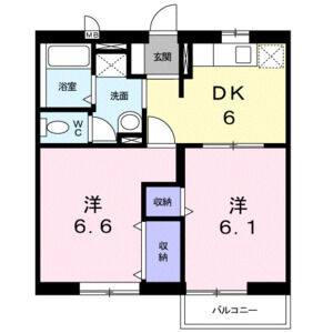 2DK 間取り図