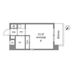 1K 間取り図