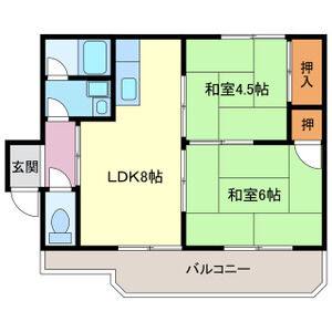 2DK 間取り図
