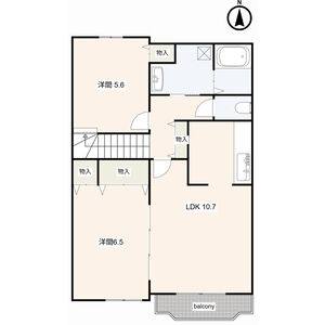 2LDK 間取り図