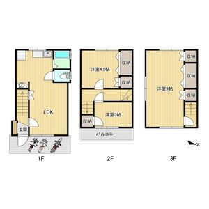 3LDK 間取り図