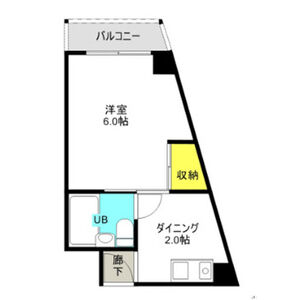 1DK 間取り図