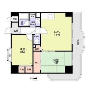 2LDK 間取り図