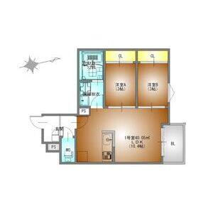 2LDK 間取り図