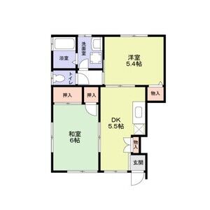 2DK 間取り図