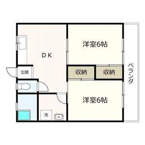 2DK 間取り図