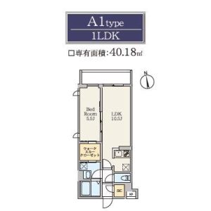 1LDK 間取り図