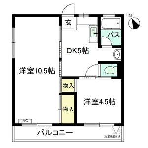 2DK 間取り図