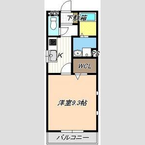 1K 間取り図