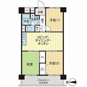 3LDK 間取り図
